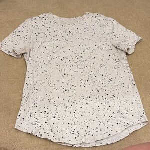 lululemon athletica White Tee with Black Speckles